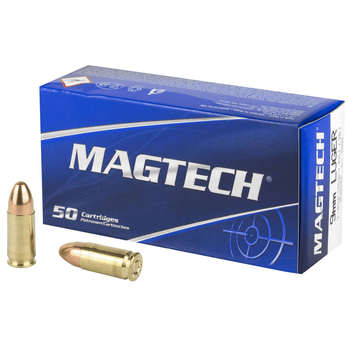 Magtech 9mm 115 Grain FMJ Ammo 50 Round Box
