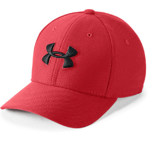 Under Armour Boy's Blitzing Stretch Fit Cap - Red/Black