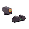 AmeriGlo GL205 i-Dot Night Sight Fits Glock 42/43 Tritium Green w/Orange Outline Front Steel Green Rear Black