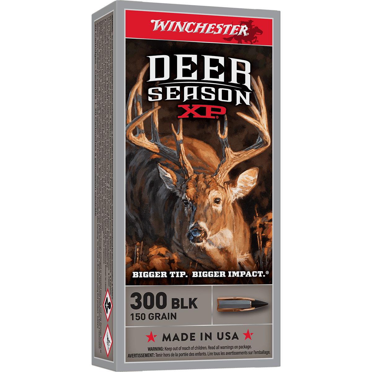 Winchester Ammo X300BLKDS Deer Season XP 300 Blackout 150 gr Extreme Point 20 Per Box 10 Cs