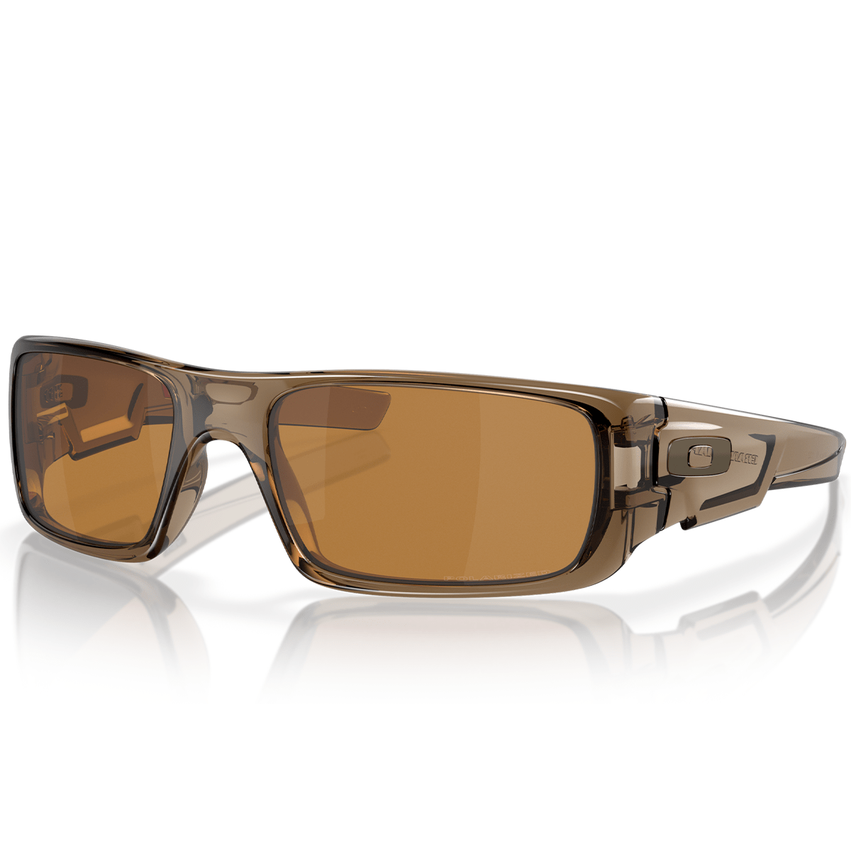 Oakley Crankshaft Brown Smoke Sunglasses with Tungsten Iridium Polarized Lens