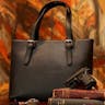Concealed Carrie Smooth Black Leather Tote