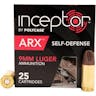 ARX Inceptor PolyCase 9mm 65Gr 1650 25 RD