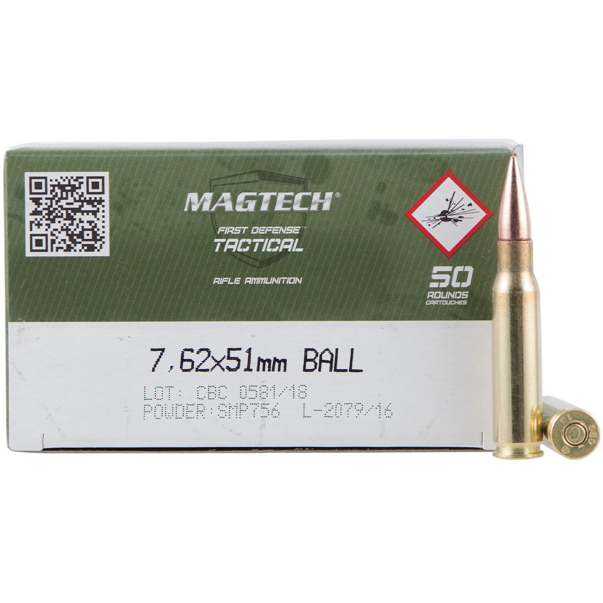 Magtech 762A Tactical/Training  7.62x51mm NATO 147 gr Full Metal Jacket (FMJ) 50 Bx Rifle Ammo