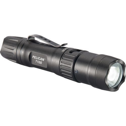 Pelican Brand Model 7100 Compact Tactical LED Flashlight - USB Rechargeable