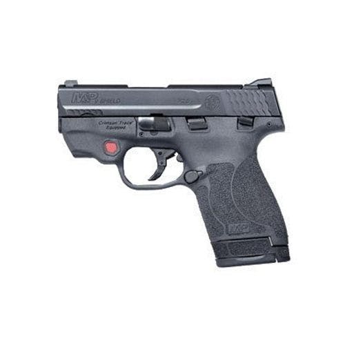 Smith & Wesson M&P 9 Shield M2.0 Crimson Trace Laser 9mm Luger Double 3.1" 7+1/8+1 Black Polymer Grip/Frame Black Armornite Stainless Steel Slide