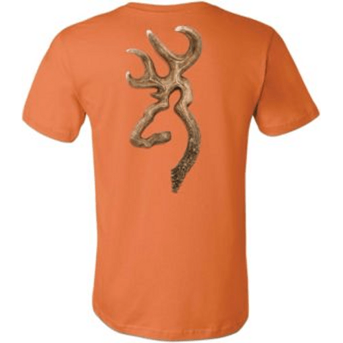 Browning Men's Antler Buckmark T-Shirt - Orange