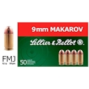 Sellier and Bellot S&B 9mm Mak 9x18 95 grain 50 Round FMJ Box