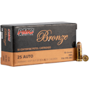 PMC Ammo Bronze Ammunition .25 Auto 50gr FMJ 50 Round Box