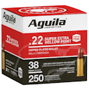 Aguila 1B221103 Super Extra High Velocity 22 LR 38 gr 250rd Box Rimfire Ammo