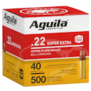 Aguila 1B221115 Super Extra High Velocity 22 LR 40 gr 500rd Box Rimfire Ammo