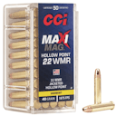 CCI 0024 Maxi-Mag Rimfire 22 WMR 40 gr Jacket Hollow Point 50 Per Box/ 40 Case