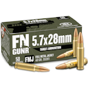 FN GUNR 5.7x28mm 40 gr Full Metal Jacket 50 Per Box
