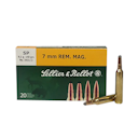 Sellier & Bellot 7mm Rem Mag 140 gr Soft Point Rifle Ammo - 20 Rounds Per Box, 20 Boxes Per Case - SB7B